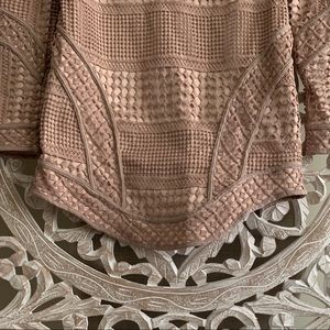 Nude Tobi Mini Dress off the shoulder